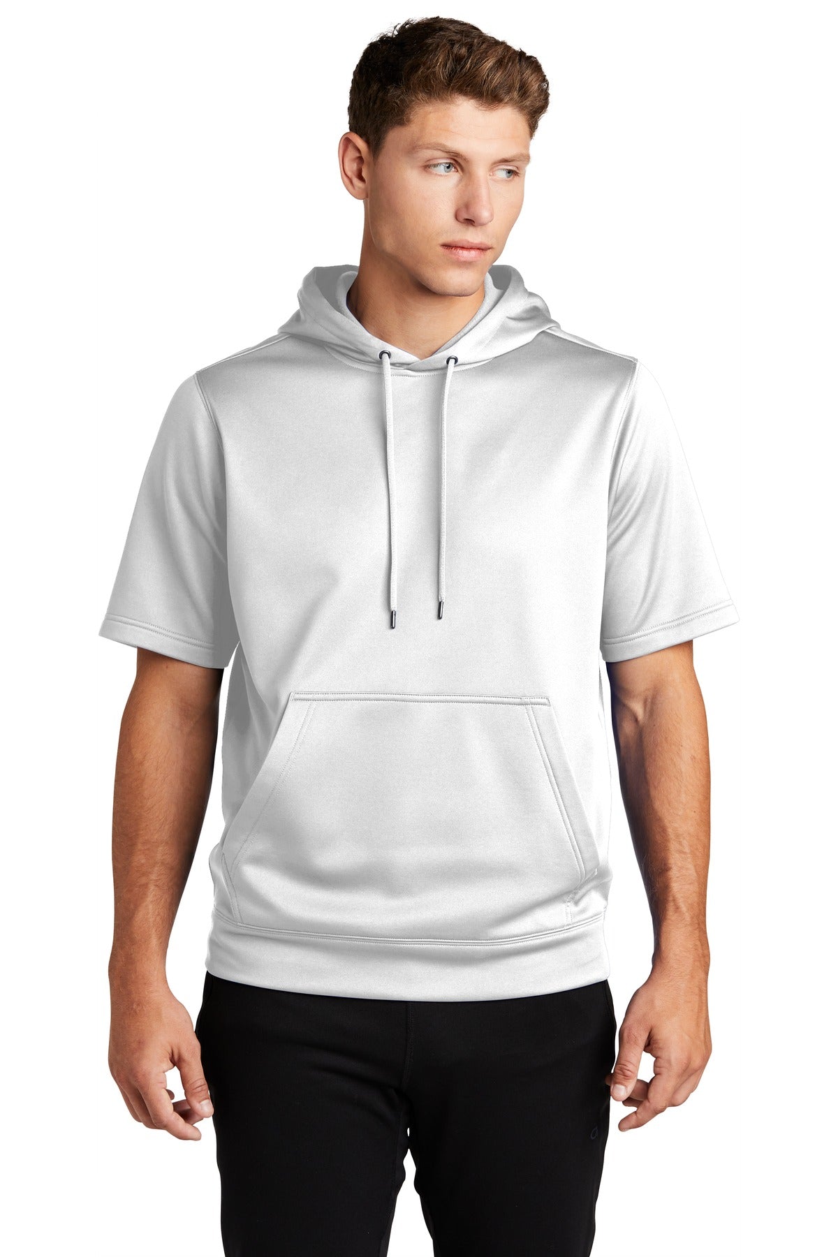 Sport-Tek Â® Sport-Wick Â® Fleece Short Sleeve Hooded Pullover. ST251