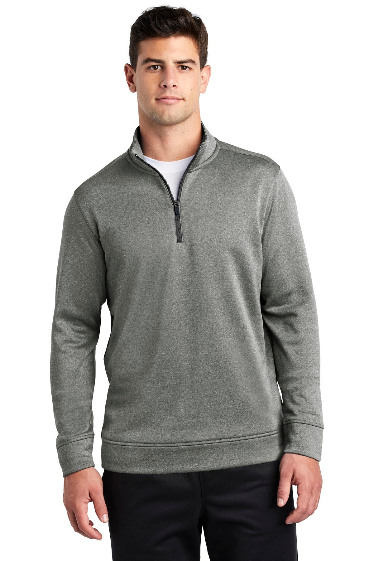 Sport-Tek Â® PosiCharge Â® Sport-Wick Â® Heather Fleece 1/4-Zip Pullover. ST263
