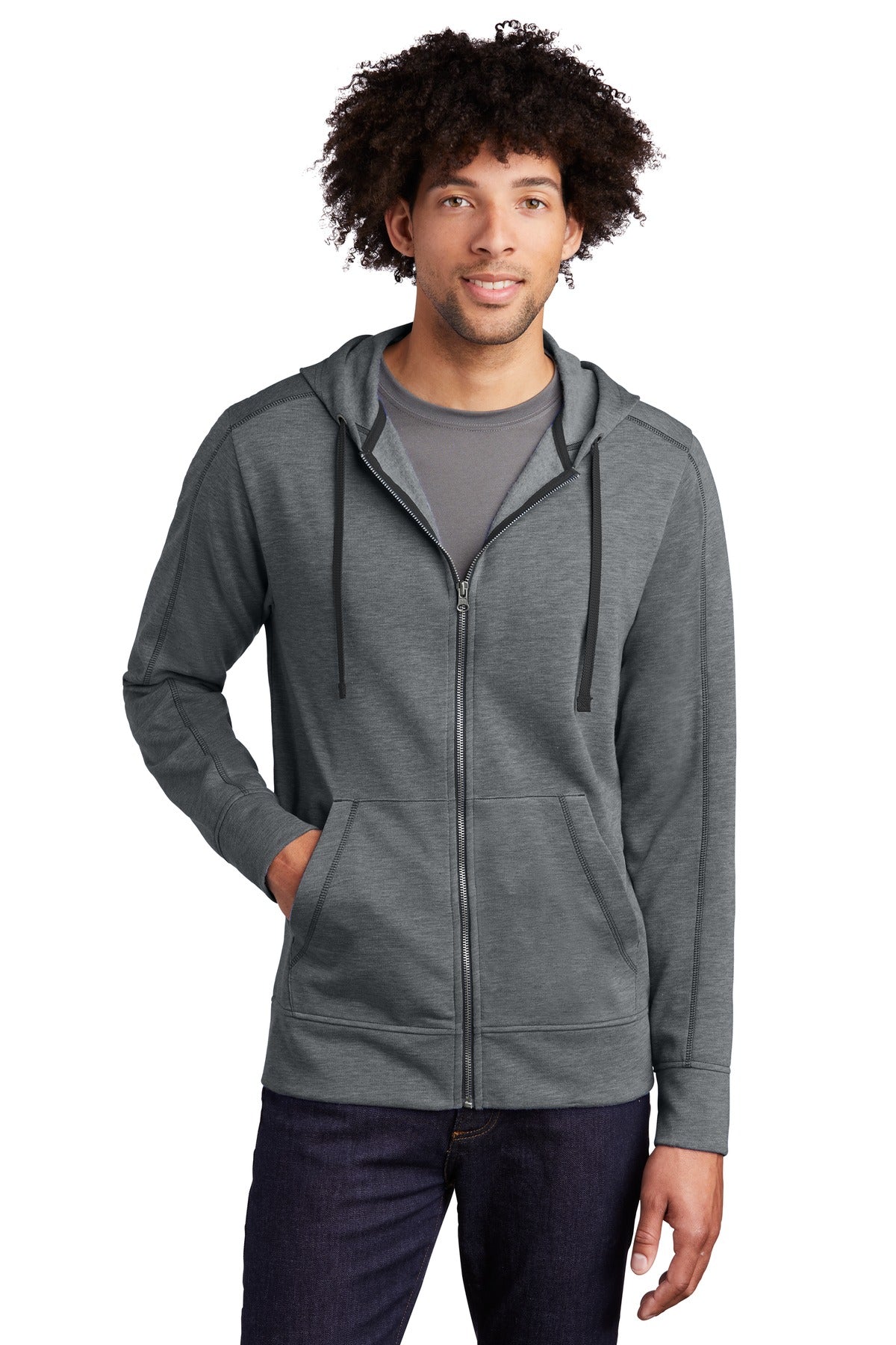 Sport-Tek Â® PosiCharge Â® Tri-Blend Wicking Fleece Full-Zip Hooded Jacket ST293