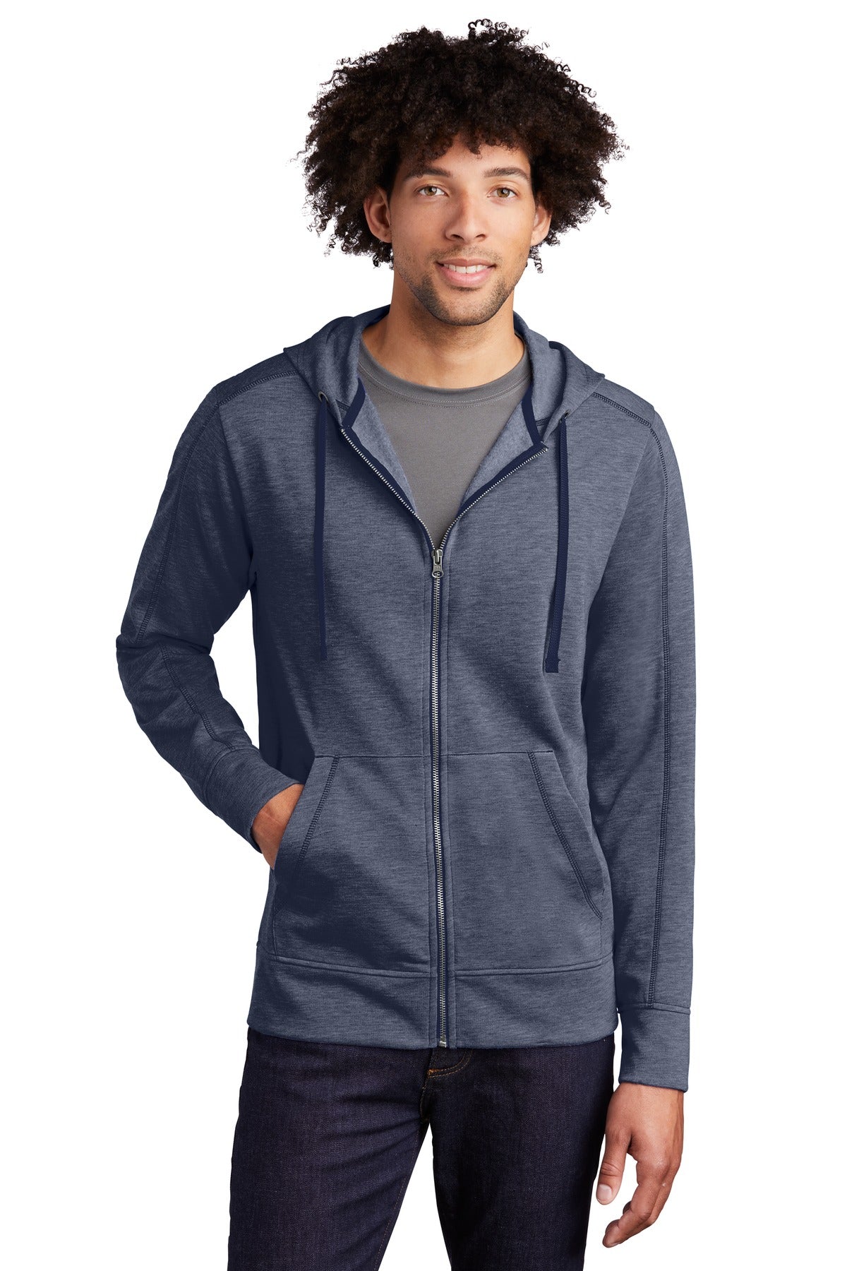 Sport-Tek Â® PosiCharge Â® Tri-Blend Wicking Fleece Full-Zip Hooded Jacket ST293