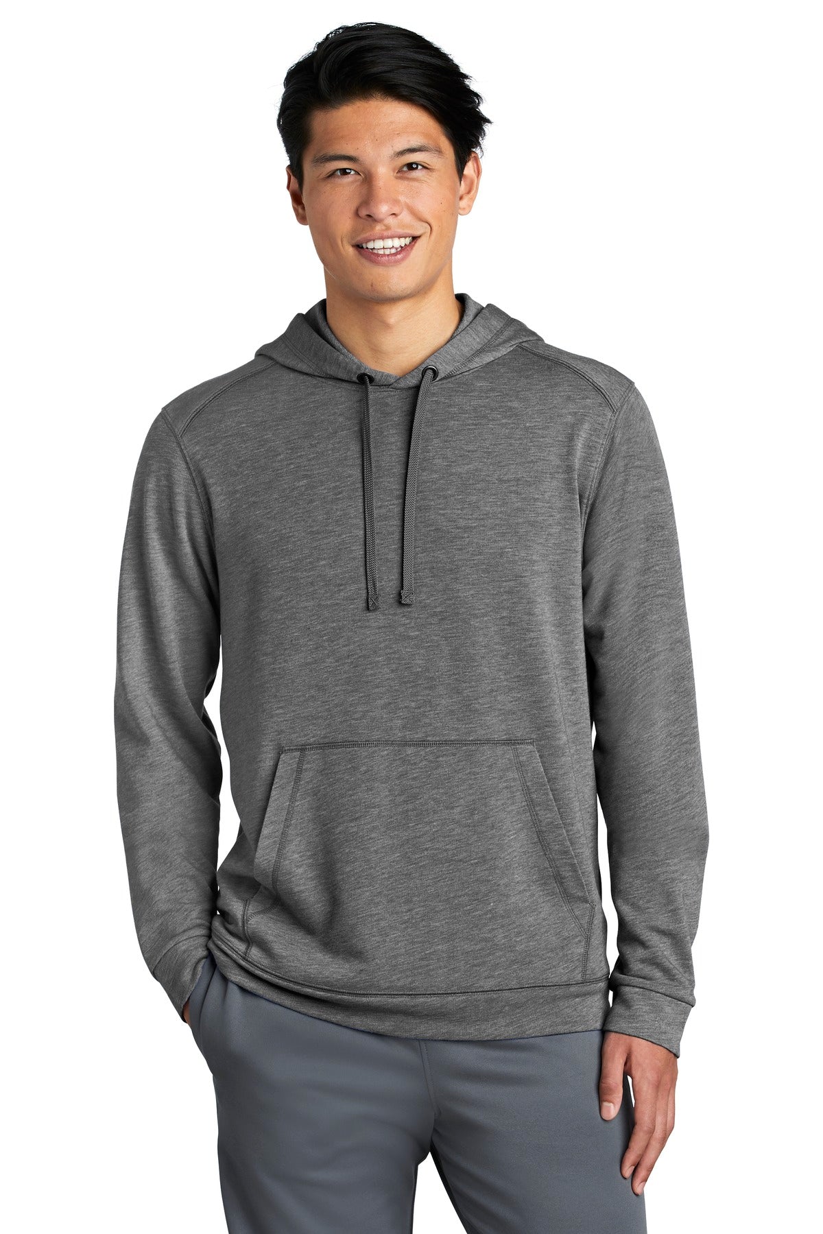 Sport-Tek Â® PosiCharge Â® Tri-Blend Wicking Fleece Hooded Pullover. ST296