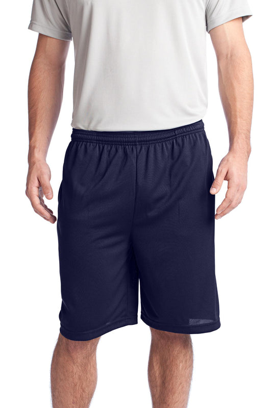 Sport-TekÂ® PosiChargeÂ® Tough Mesh Pocket Short. ST312