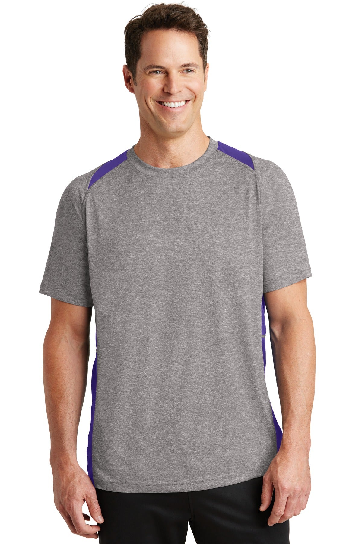 Sport-TekÂ® Heather Colorblock Contenderâ„¢ Tee. ST361