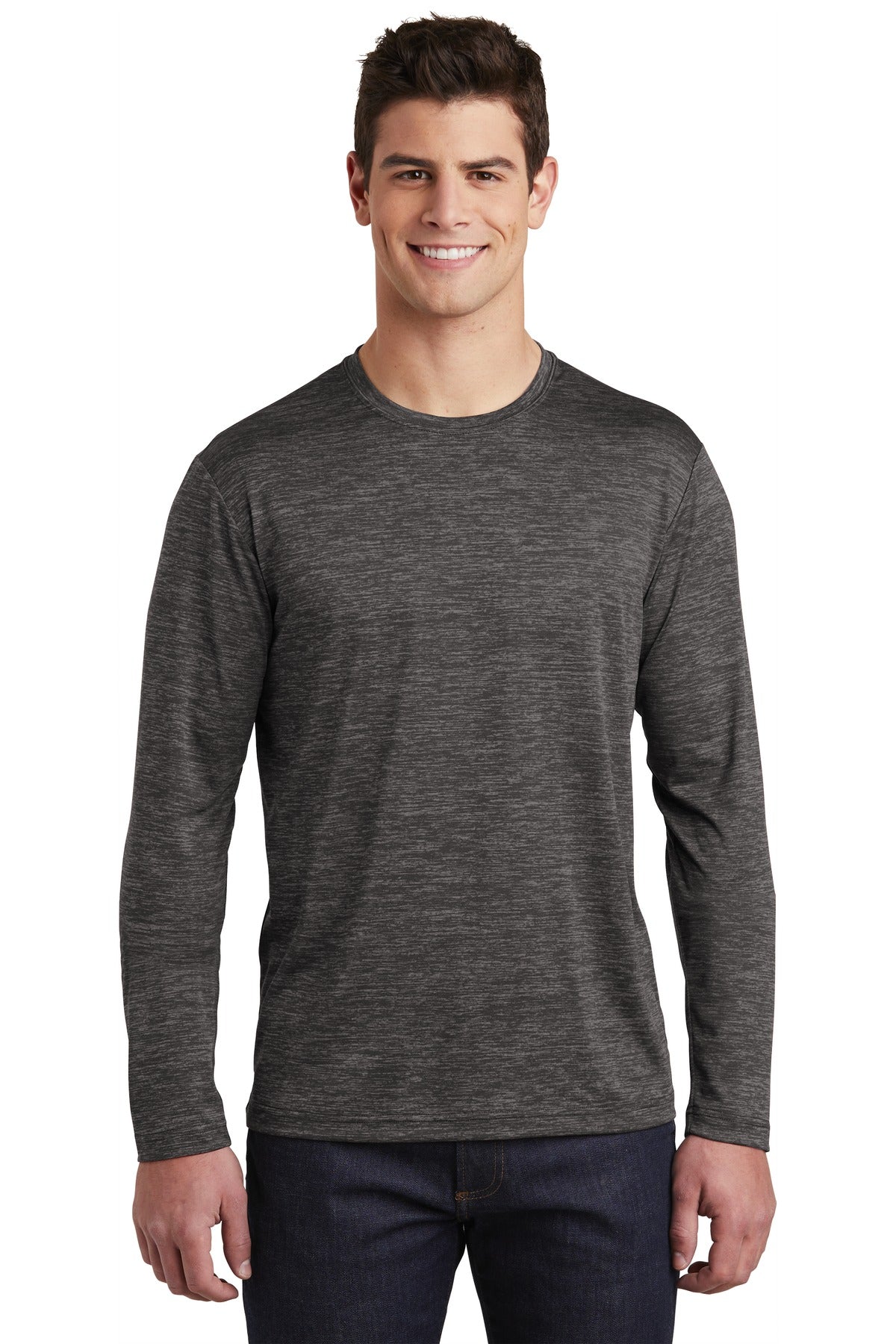 Sport-Tek Â® PosiCharge Â® Long Sleeve Electric Heather Tee. ST390LS