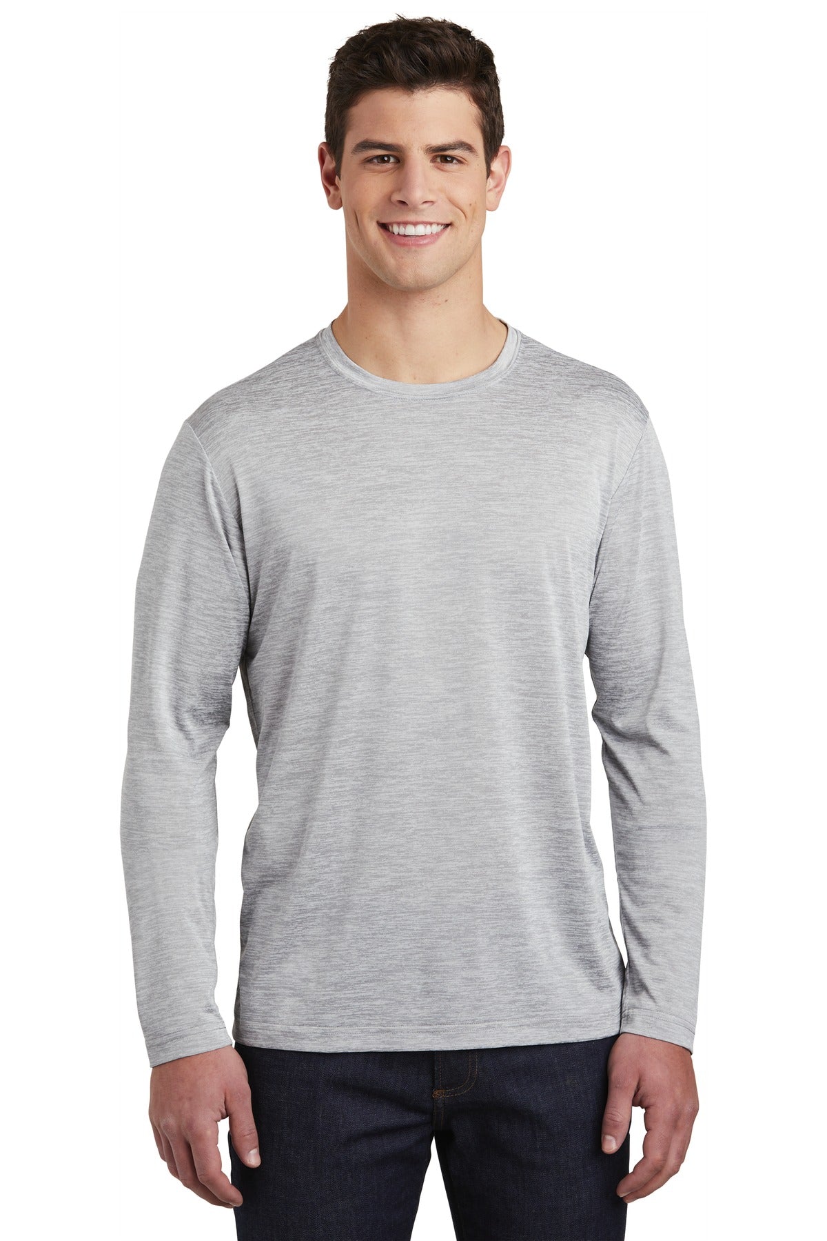 Sport-Tek Â® PosiCharge Â® Long Sleeve Electric Heather Tee. ST390LS