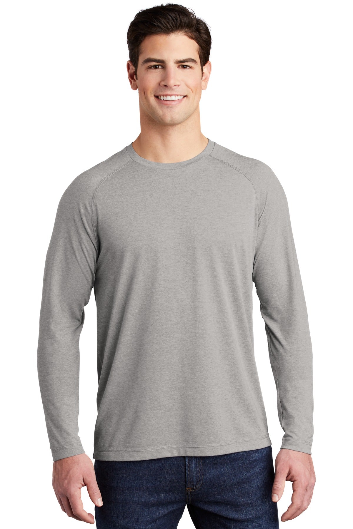 Sport-Tek Â® PosiCharge Â® Long Sleeve Tri-Blend Wicking Raglan Tee ST400LS
