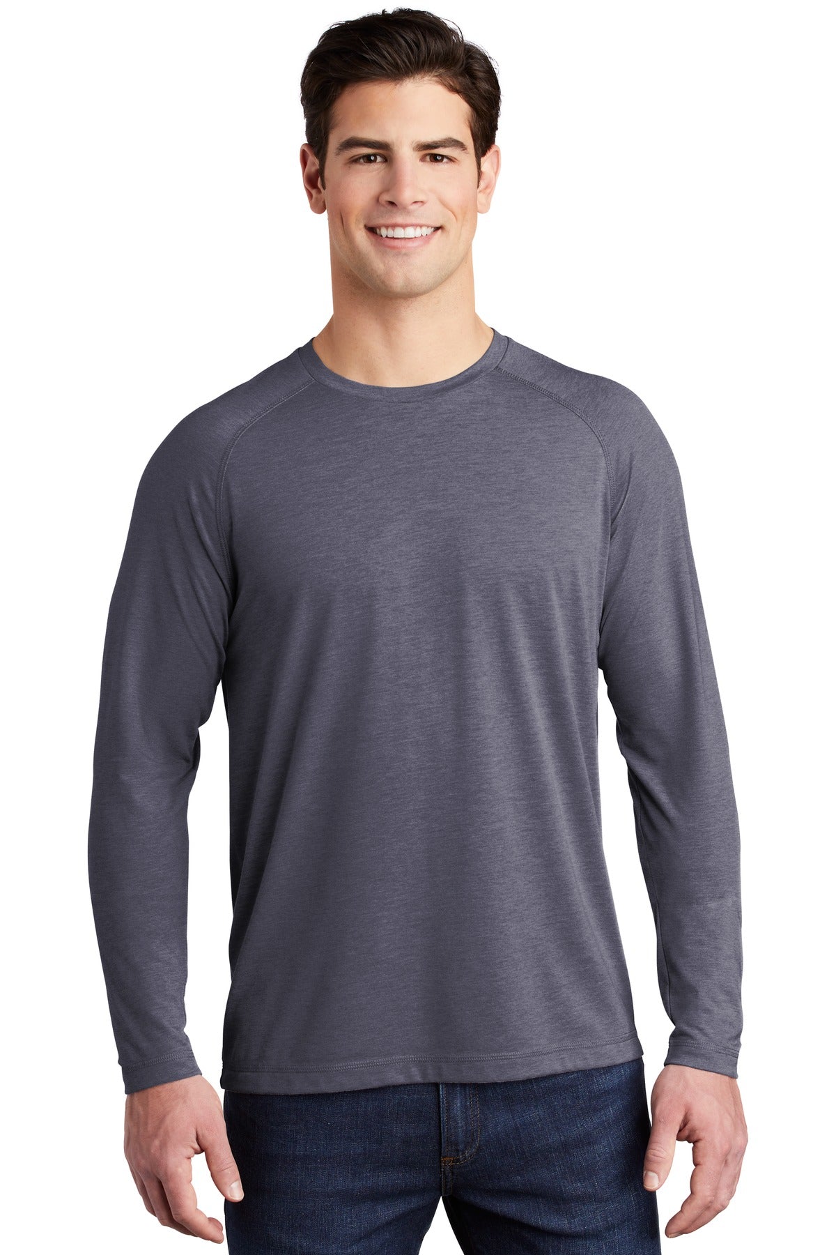 Sport-Tek Â® PosiCharge Â® Long Sleeve Tri-Blend Wicking Raglan Tee ST400LS