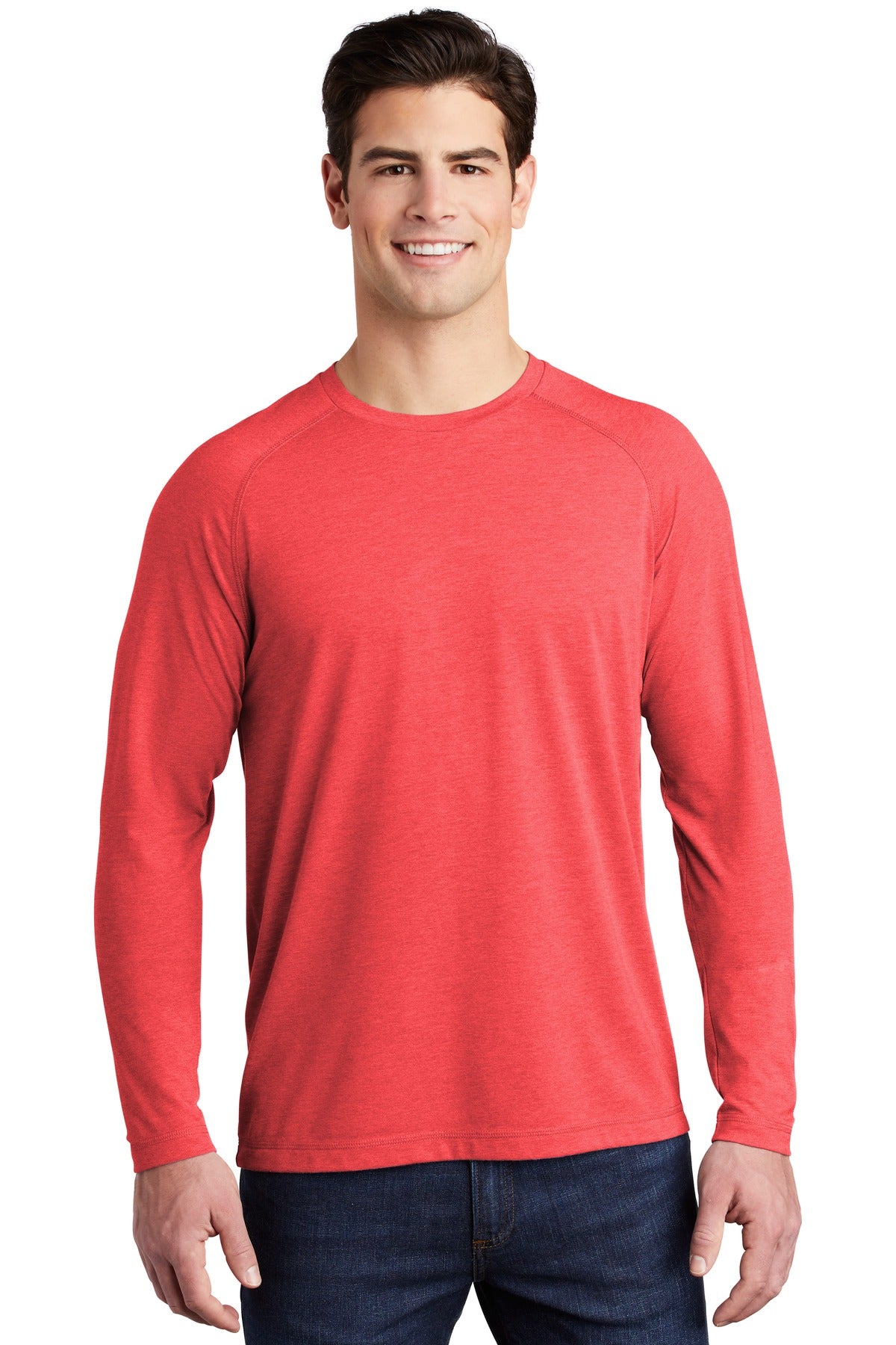Sport-Tek Â® PosiCharge Â® Long Sleeve Tri-Blend Wicking Raglan Tee ST400LS