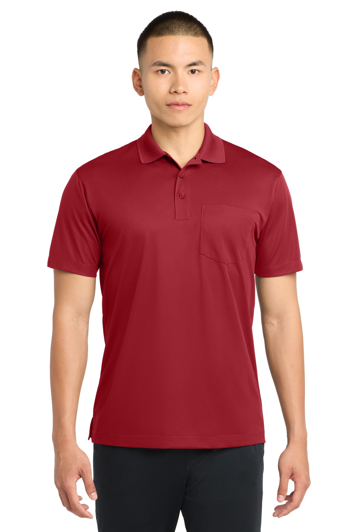 Sport-TekÂ® Micropique Sport-WickÂ® Pocket Polo. ST651