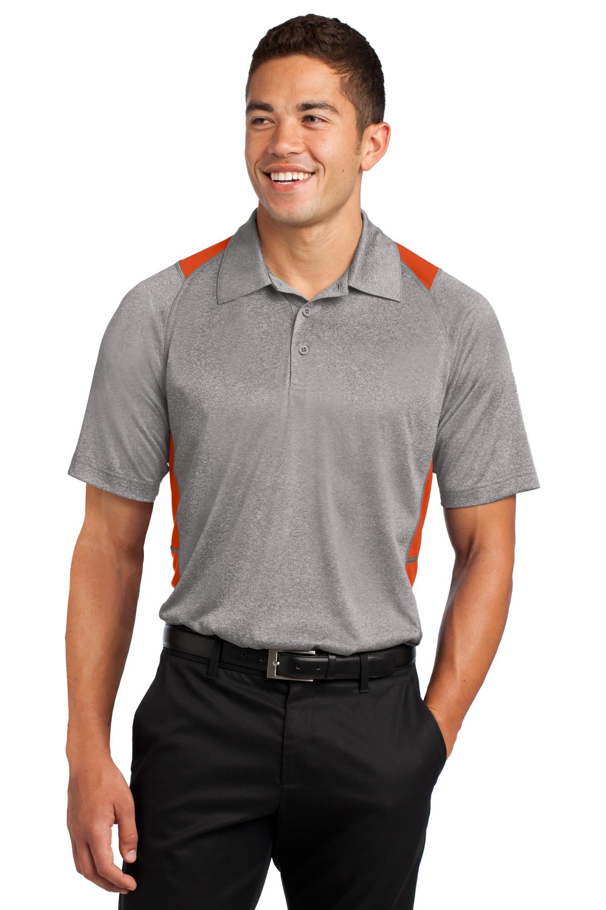 Sport-TekÂ® Heather Colorblock Contenderâ„¢ Polo. ST665