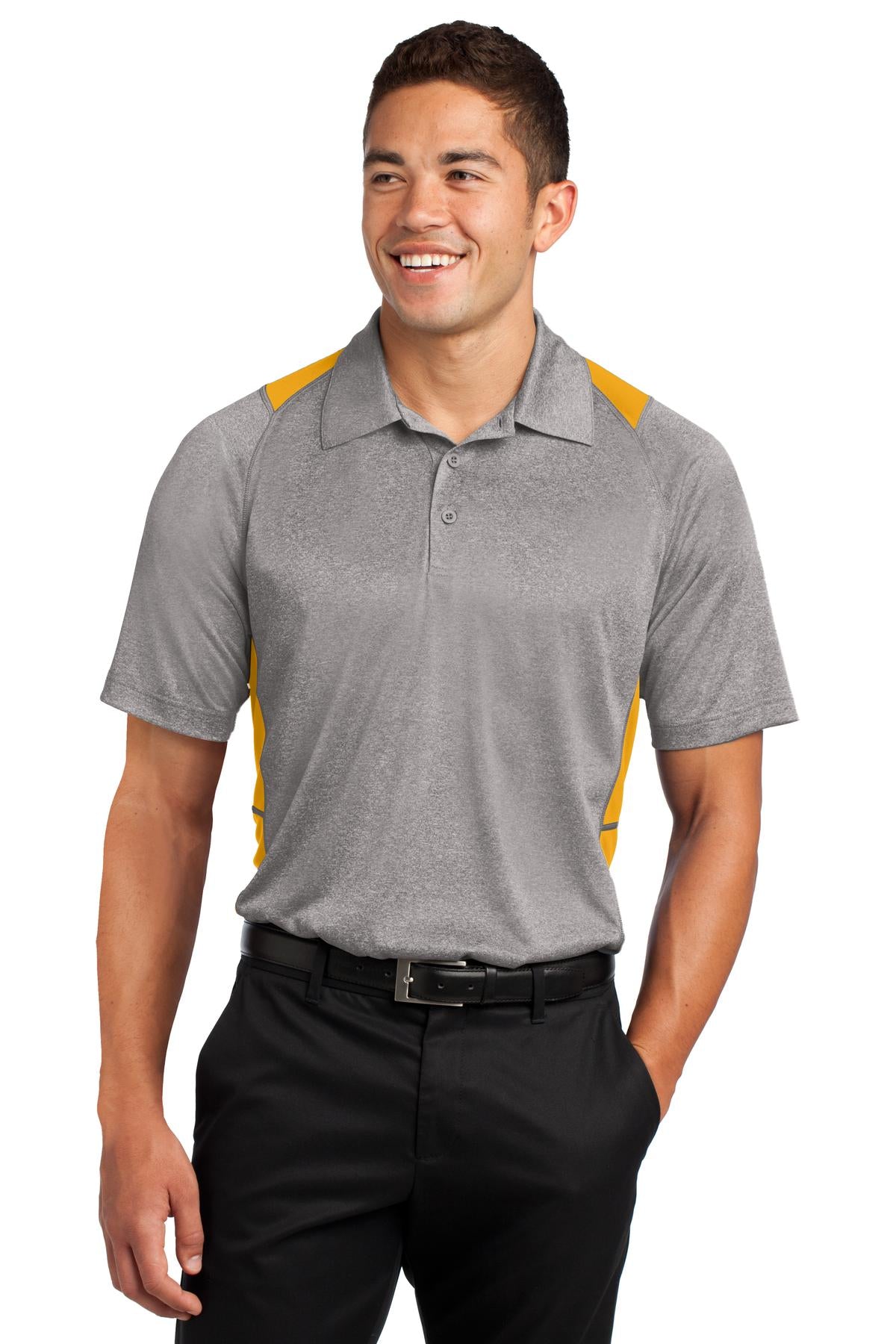 Sport-TekÂ® Heather Colorblock Contenderâ„¢ Polo. ST665