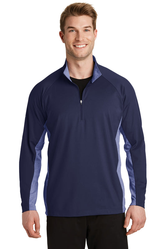 Sport-TekÂ® Sport-WickÂ® Stretch Contrast 1/4-Zip Pullover. ST854