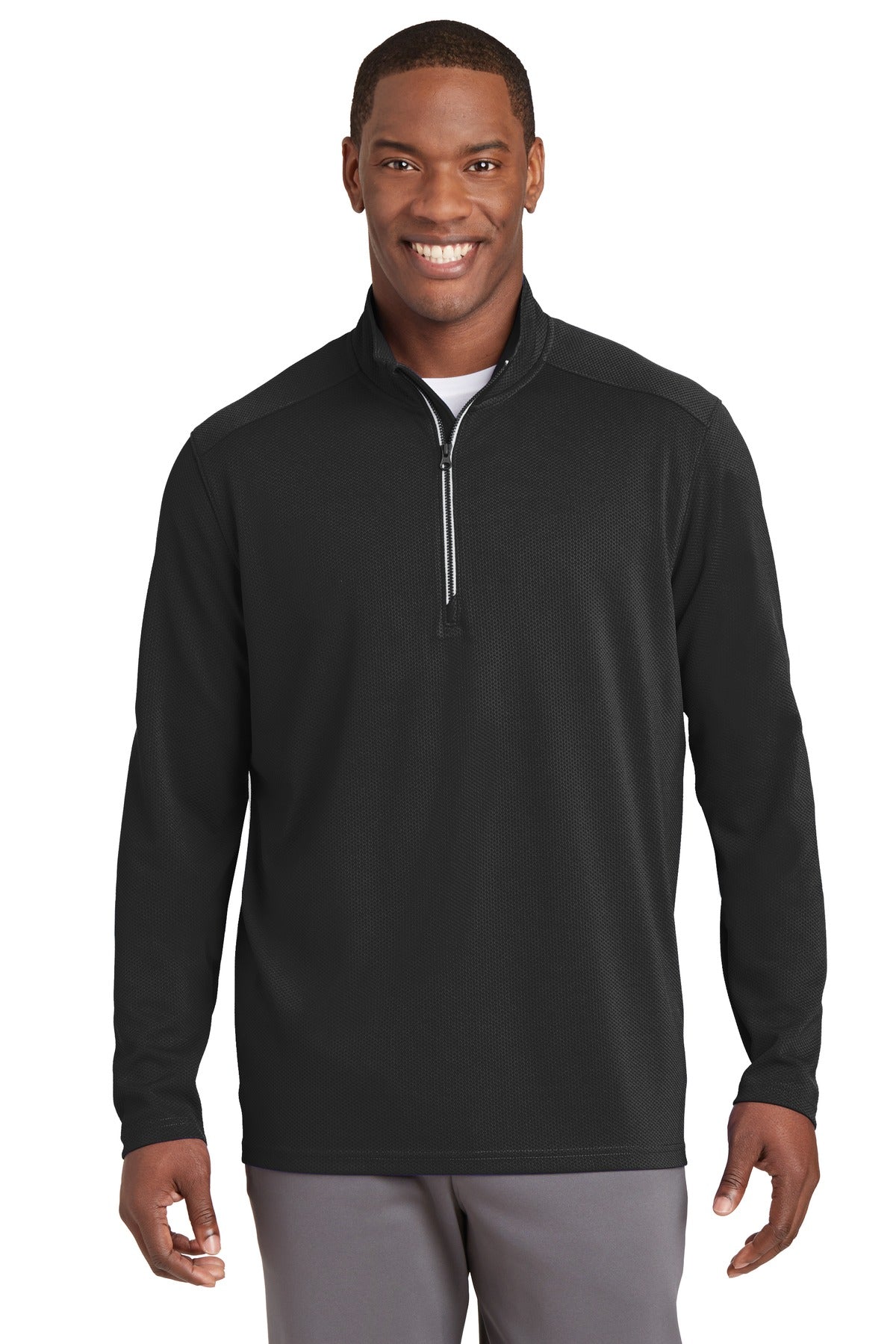Sport-TekÂ® Sport-WickÂ® Textured 1/4-Zip Pullover.  ST860