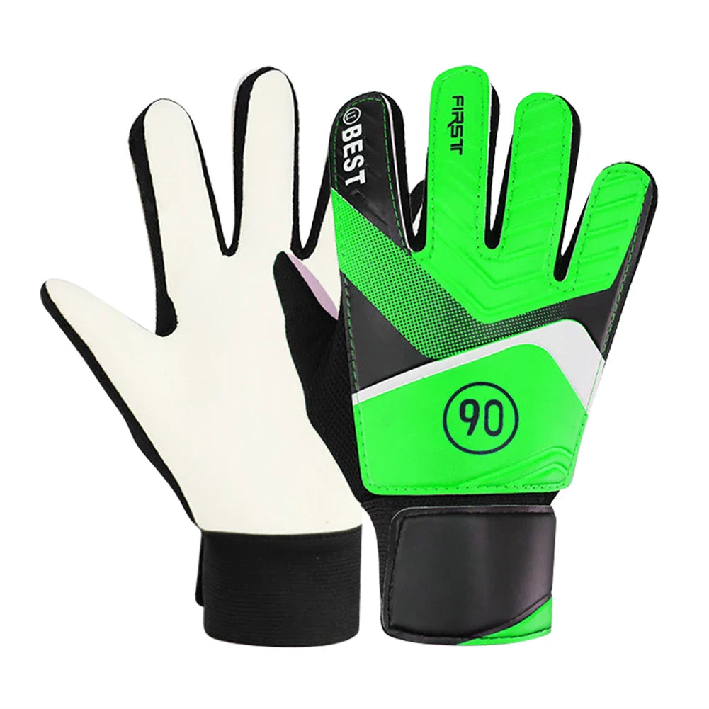Football Match Gloves Latex Support Football Goalkeeper Gloves Full Finger Protection Anti-Slip Waterproof for Kids Adults