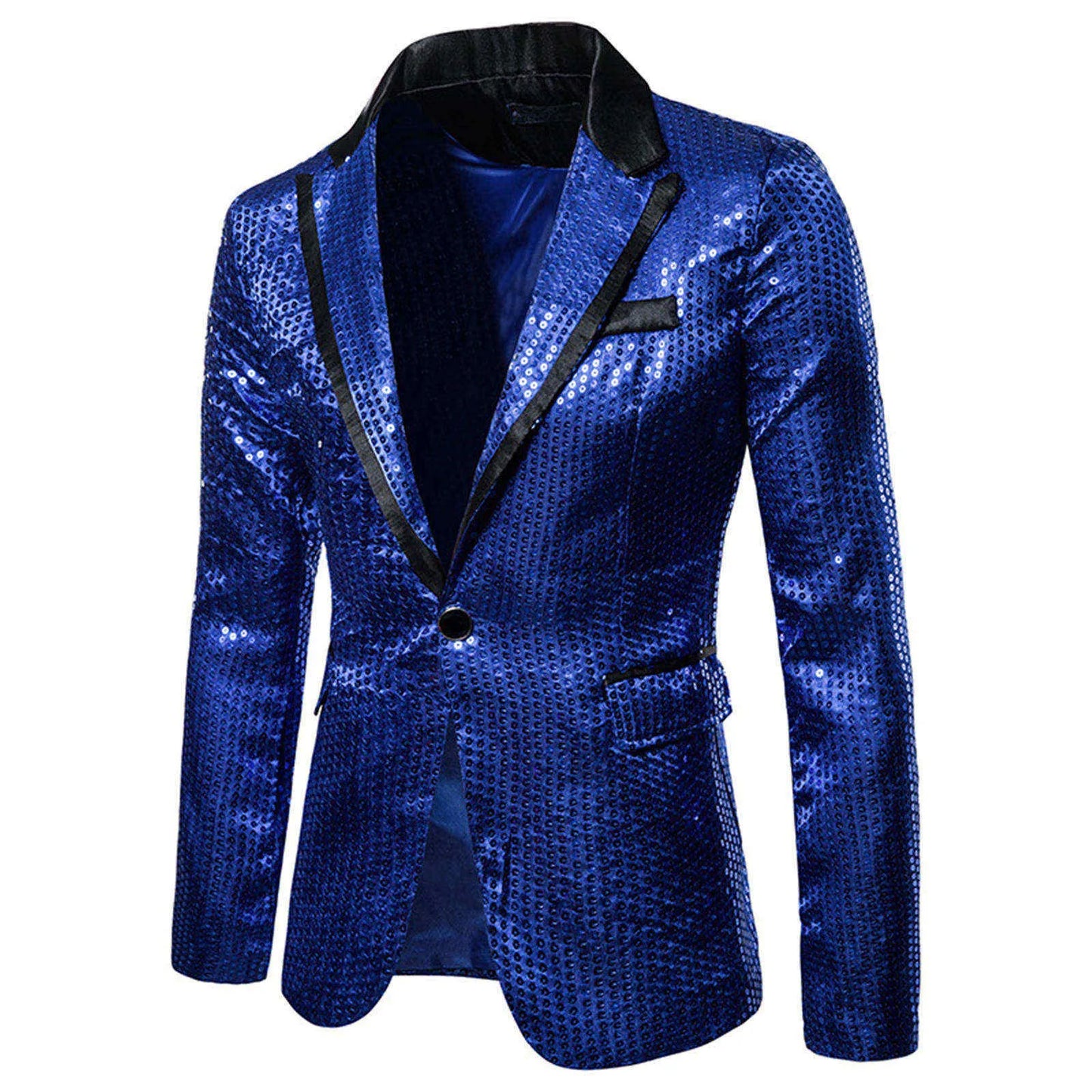 Fashion Men Luxurious Sequin Suit Jacket Glitter Men's Blazers Night Club Stage Performance Costume Blazer Coat Mens Clothing
