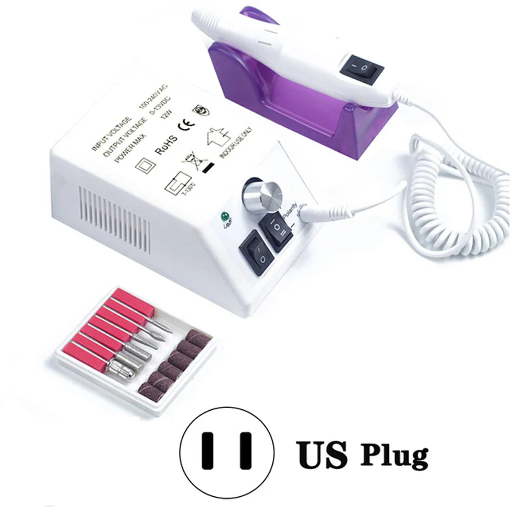 Electric Nail Drill Machine Nail Sander Gel Cuticle Remove Professional Manicure Drill Machine Set Nail Lathe File Polish Tool