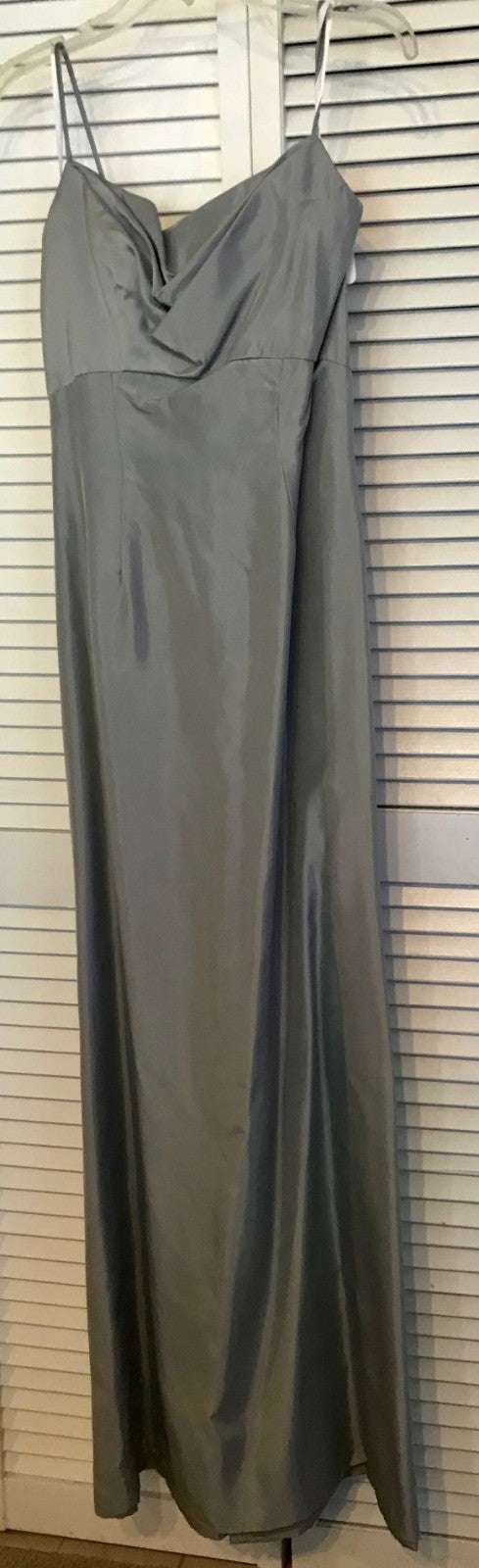 Watters & Watters Women Dress Taffeta Gray Size 8