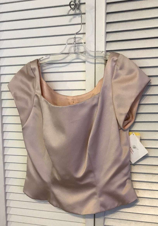 Watters & Watters/WToo Women Top Satin Almond Cap Sleeve Size 8