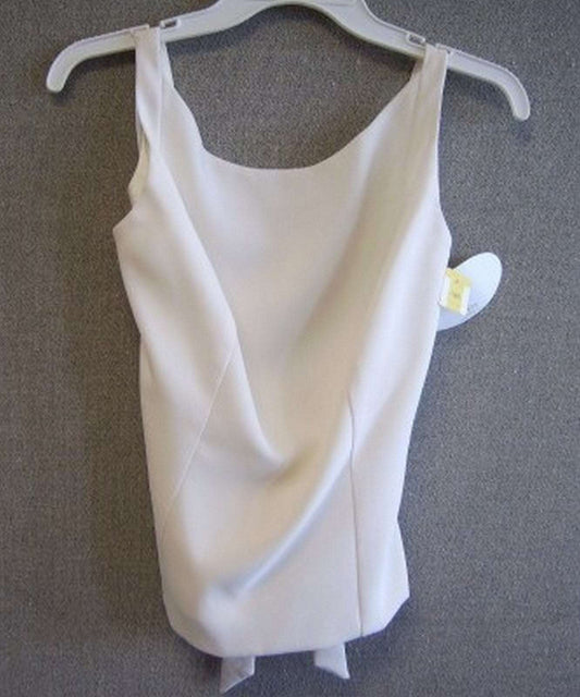 Watters & Watters/WToo Women Top Crepe/Acetate Ivory Belt Back Size 12
