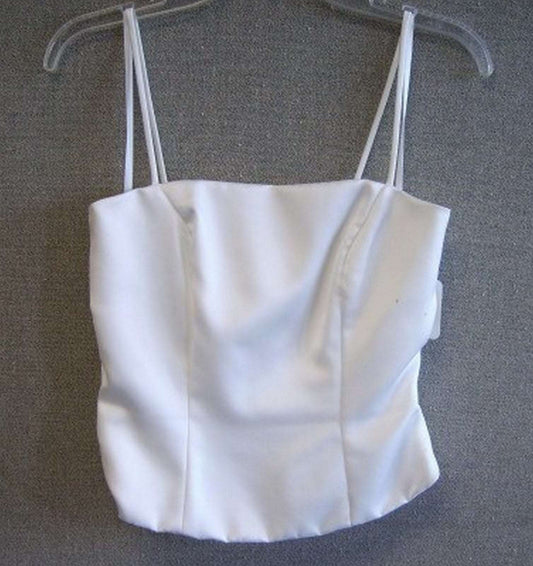 Watters & Watters Women Top Taffeta White Spaghetti Size 8