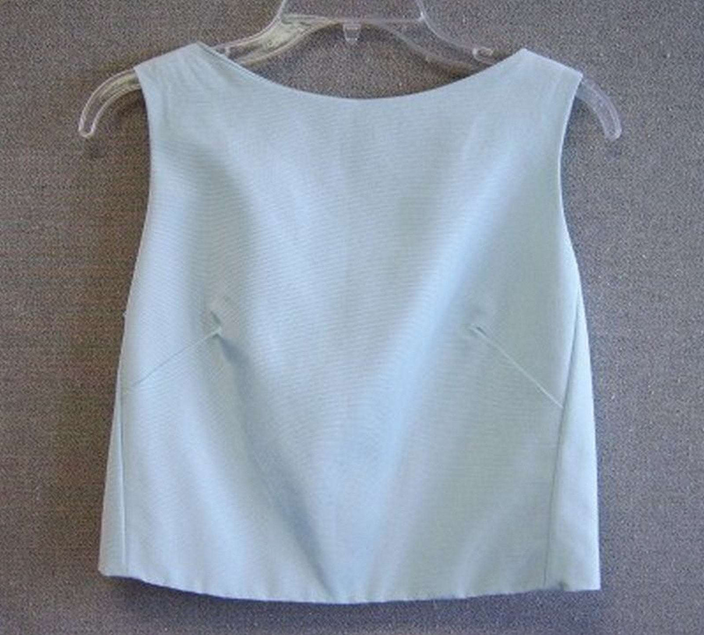 Watters & Watters Women Top Cotton Blend  Aqua 4 Button Size 8