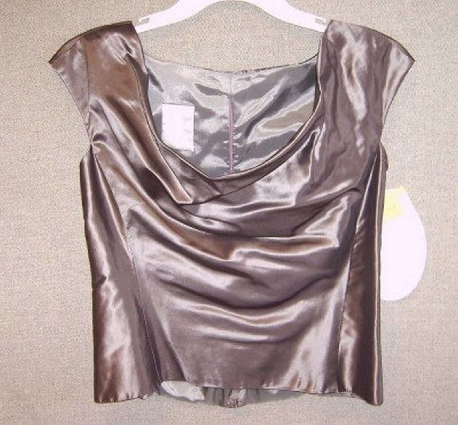 Watters & Watters Women Top Silk gray Shoulder-Straps Size 4