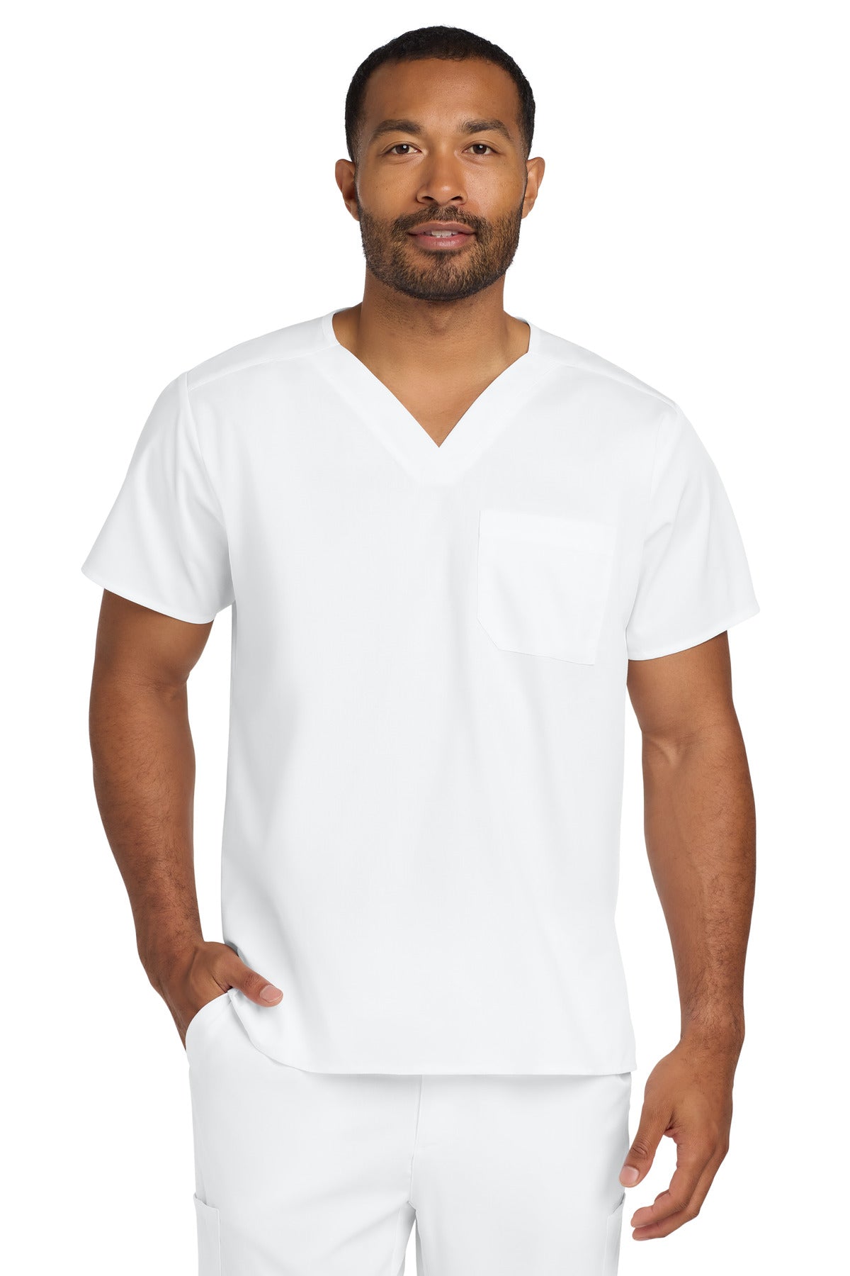 WinkÂ® Unisex WorkFlex Chest Pocket V-Neck Top WW3160