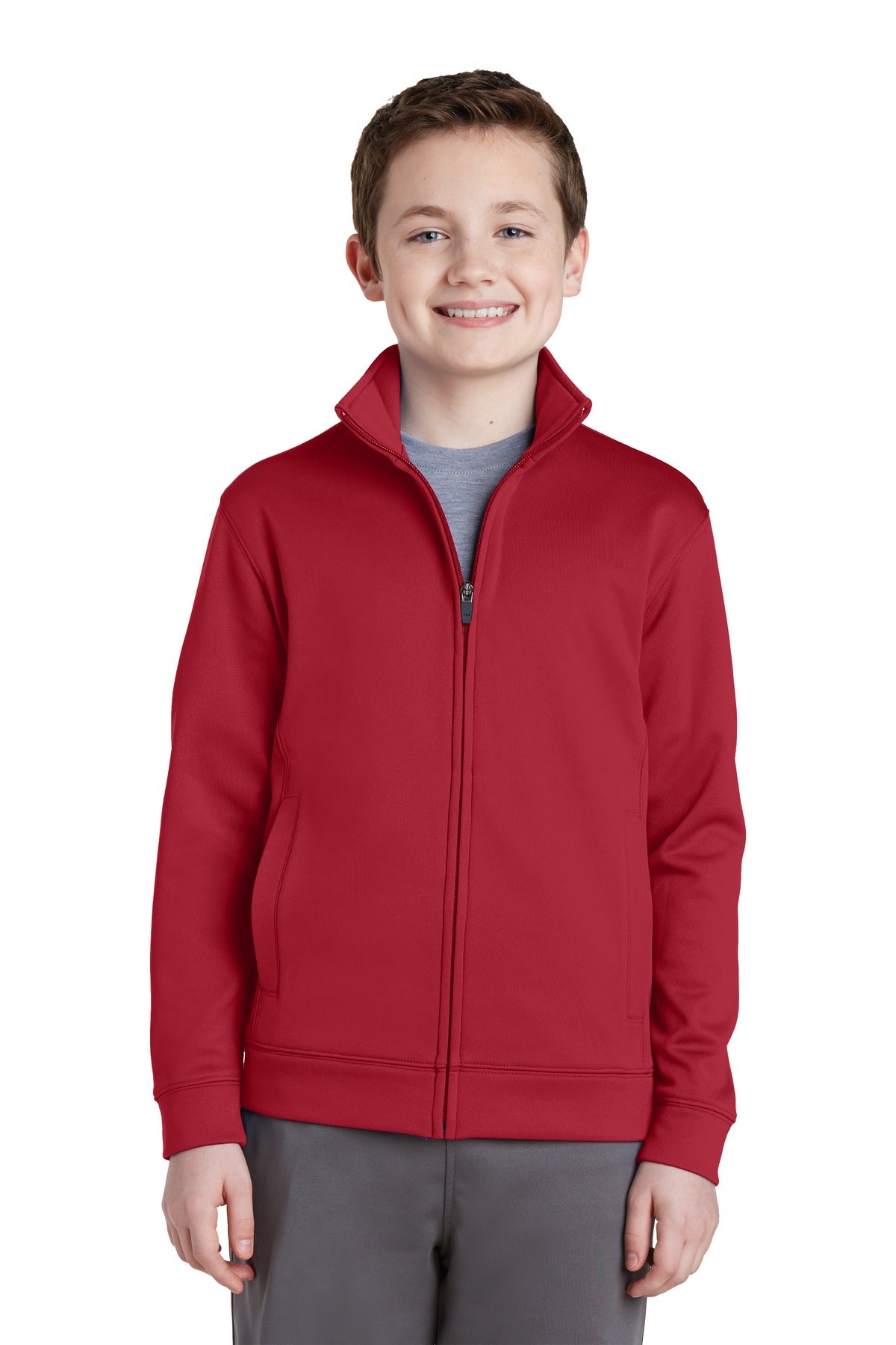 Sport-TekÂ® Youth Sport-WickÂ® Fleece Full-Zip Jacket.  YST241