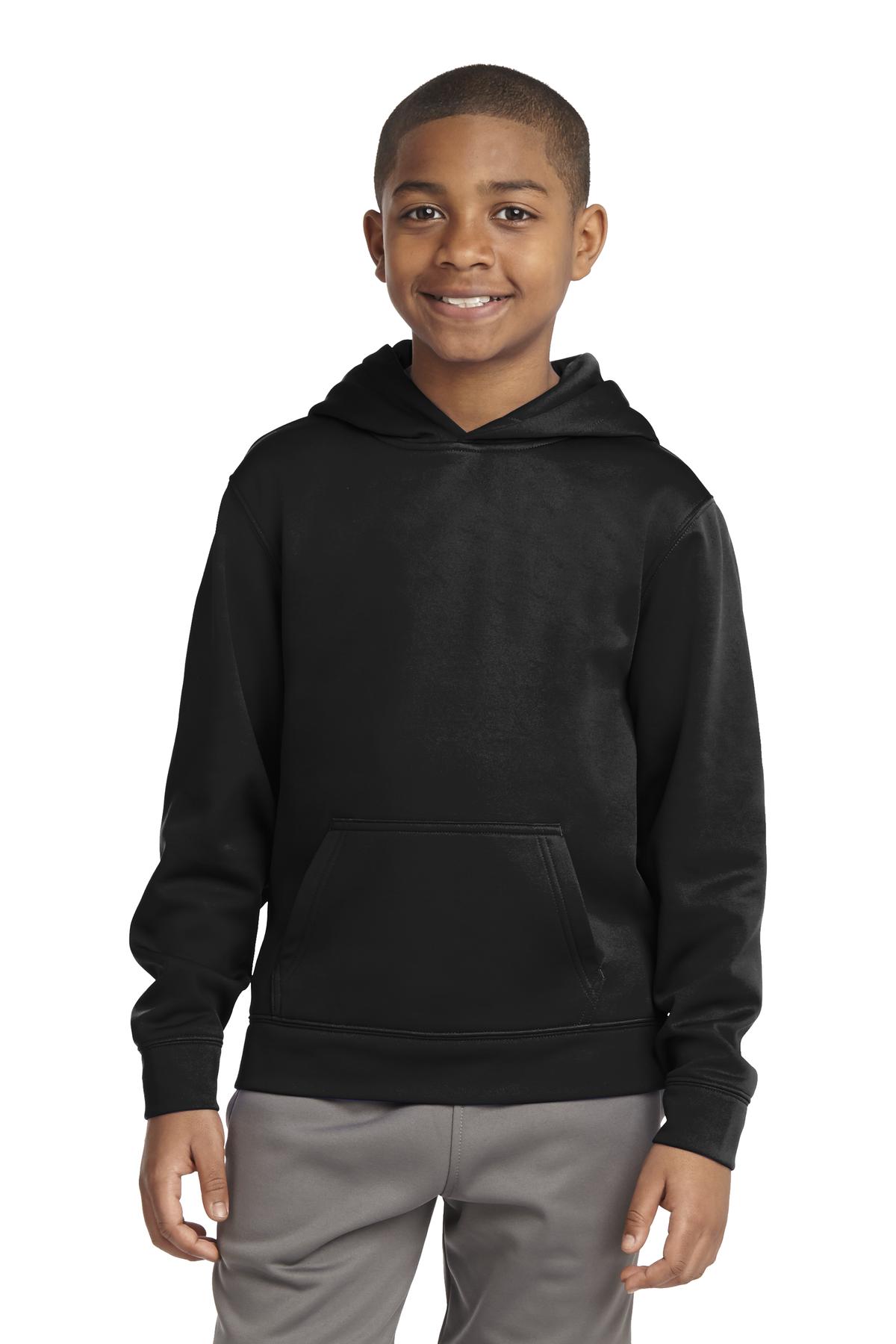 Sport-TekÂ® Youth Sport-WickÂ® Fleece Hooded Pullover. YST244