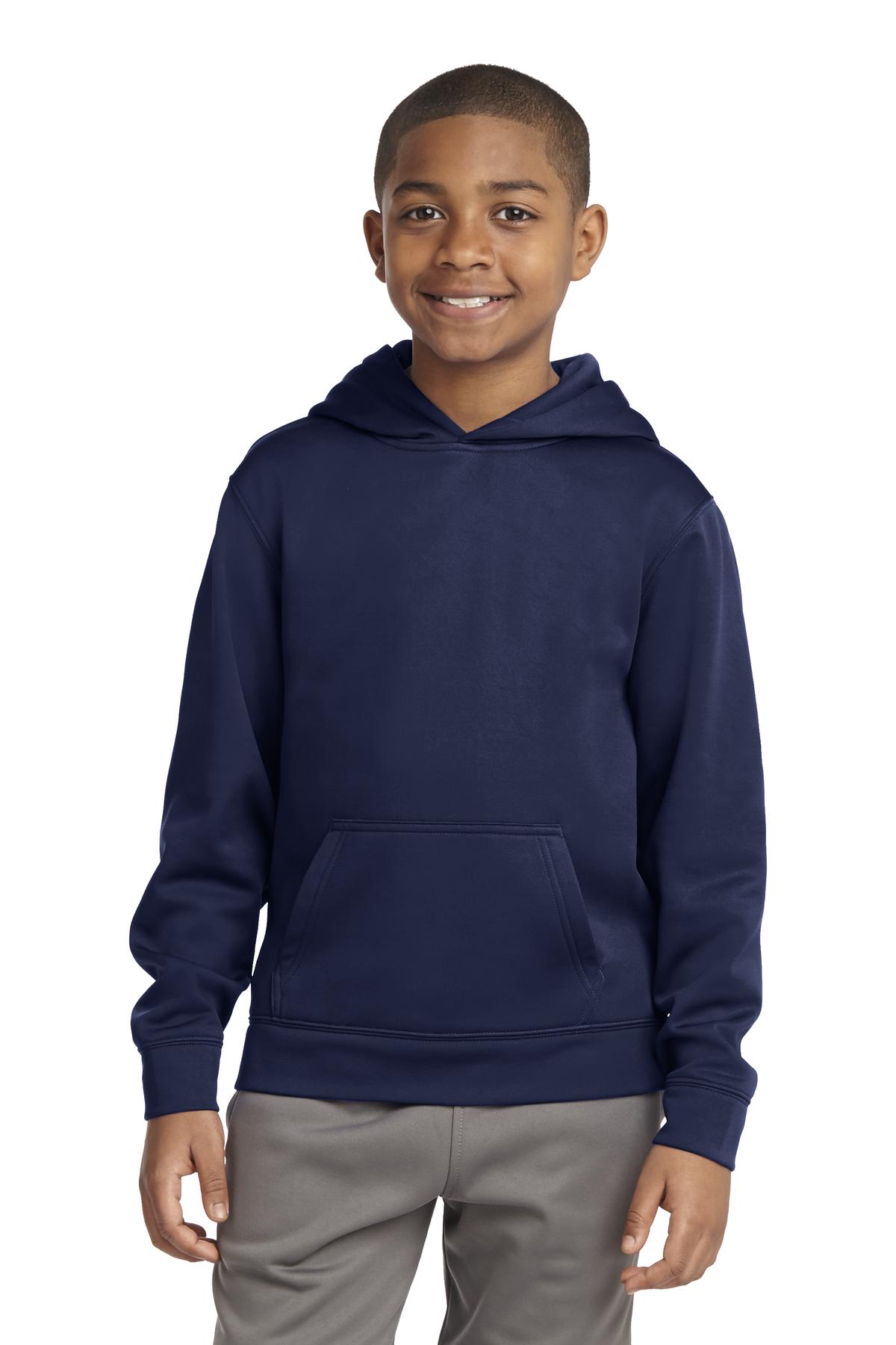 Sport-TekÂ® Youth Sport-WickÂ® Fleece Hooded Pullover. YST244