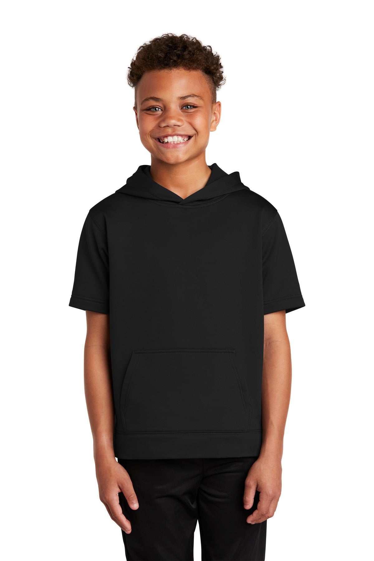 Sport-Tek Â® Youth Sport-Wick Â® Fleece Short Sleeve Hooded Pullover. YST251