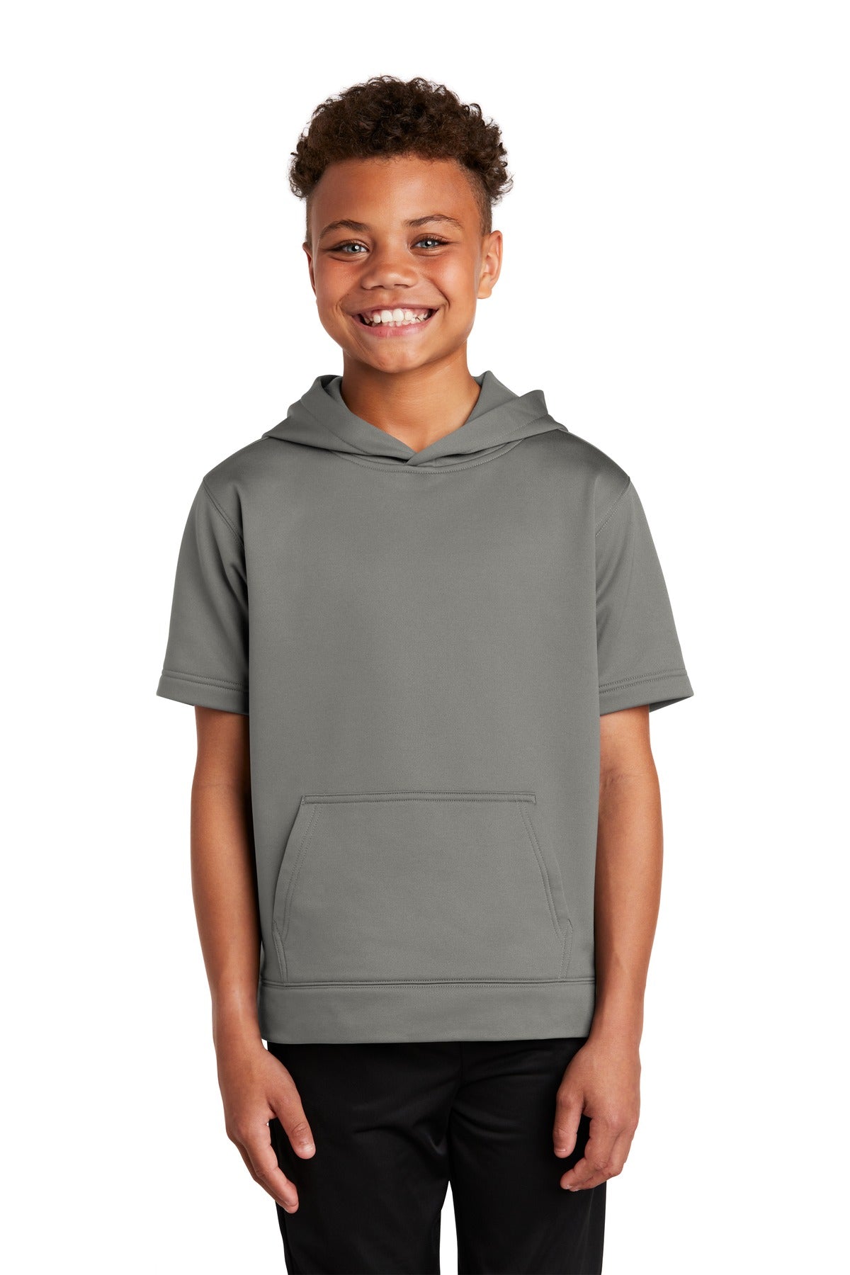 Sport-Tek Â® Youth Sport-Wick Â® Fleece Short Sleeve Hooded Pullover. YST251