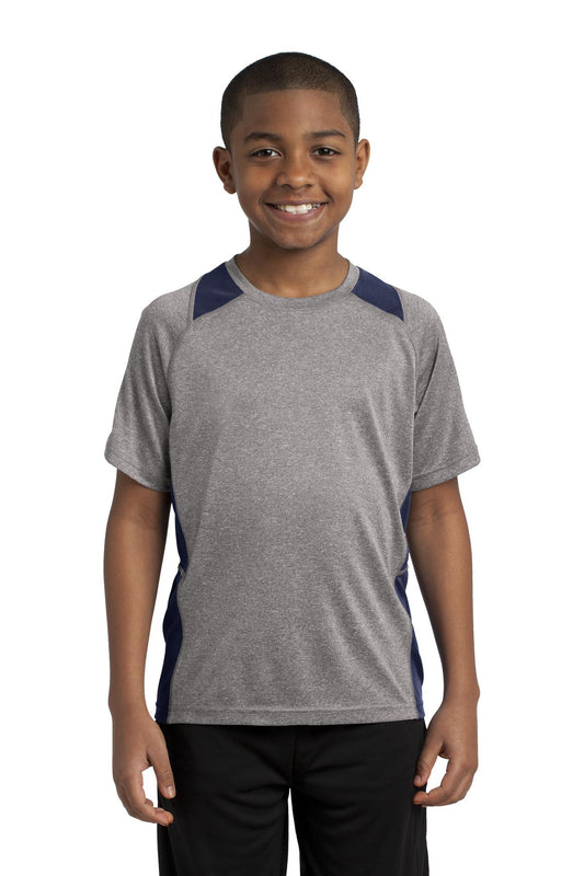 Sport-TekÂ® Youth Heather Colorblock Contenderâ„¢ Tee. YST361