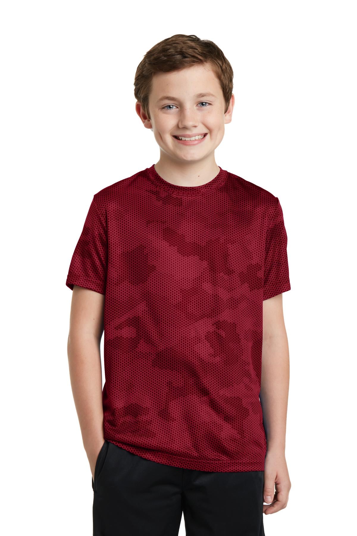 Sport-TekÂ® Youth CamoHex Tee. YST370