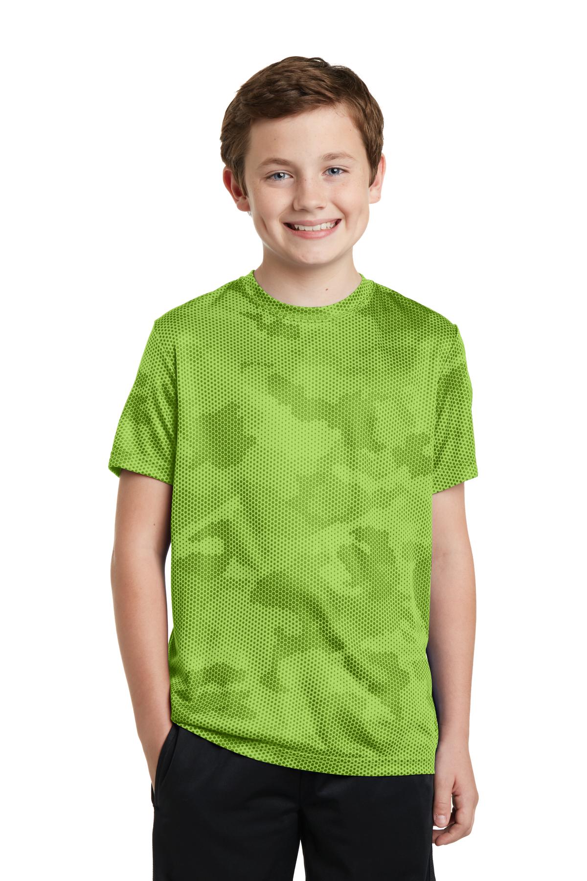 Sport-TekÂ® Youth CamoHex Tee. YST370