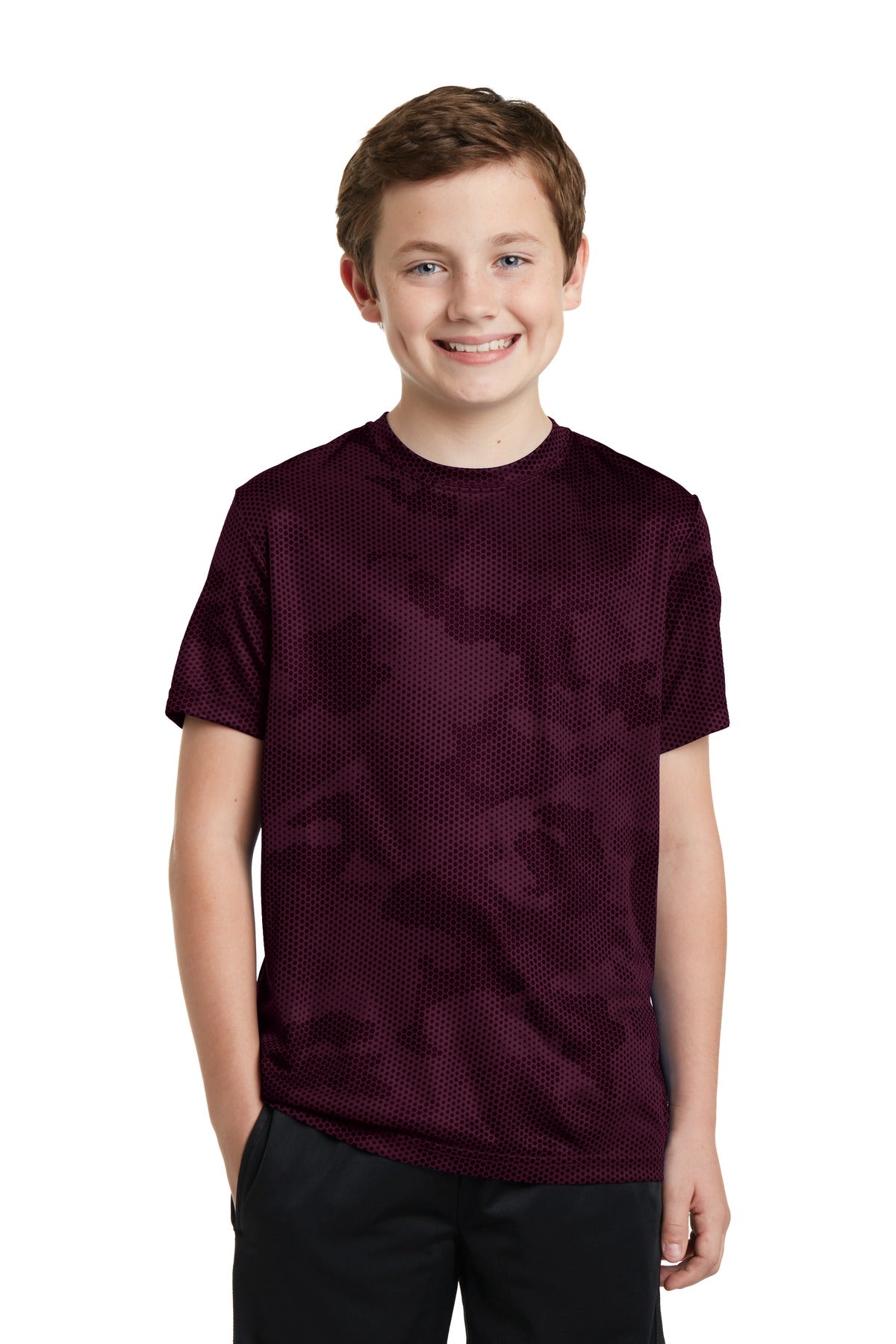 Sport-TekÂ® Youth CamoHex Tee. YST370