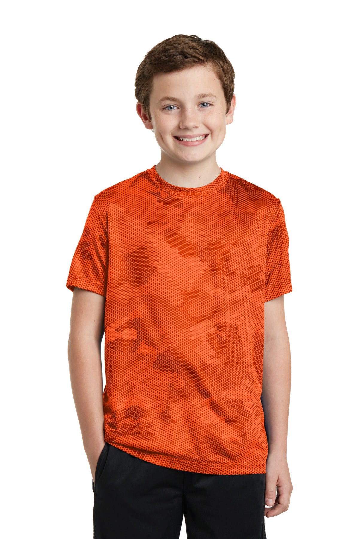 Sport-TekÂ® Youth CamoHex Tee. YST370