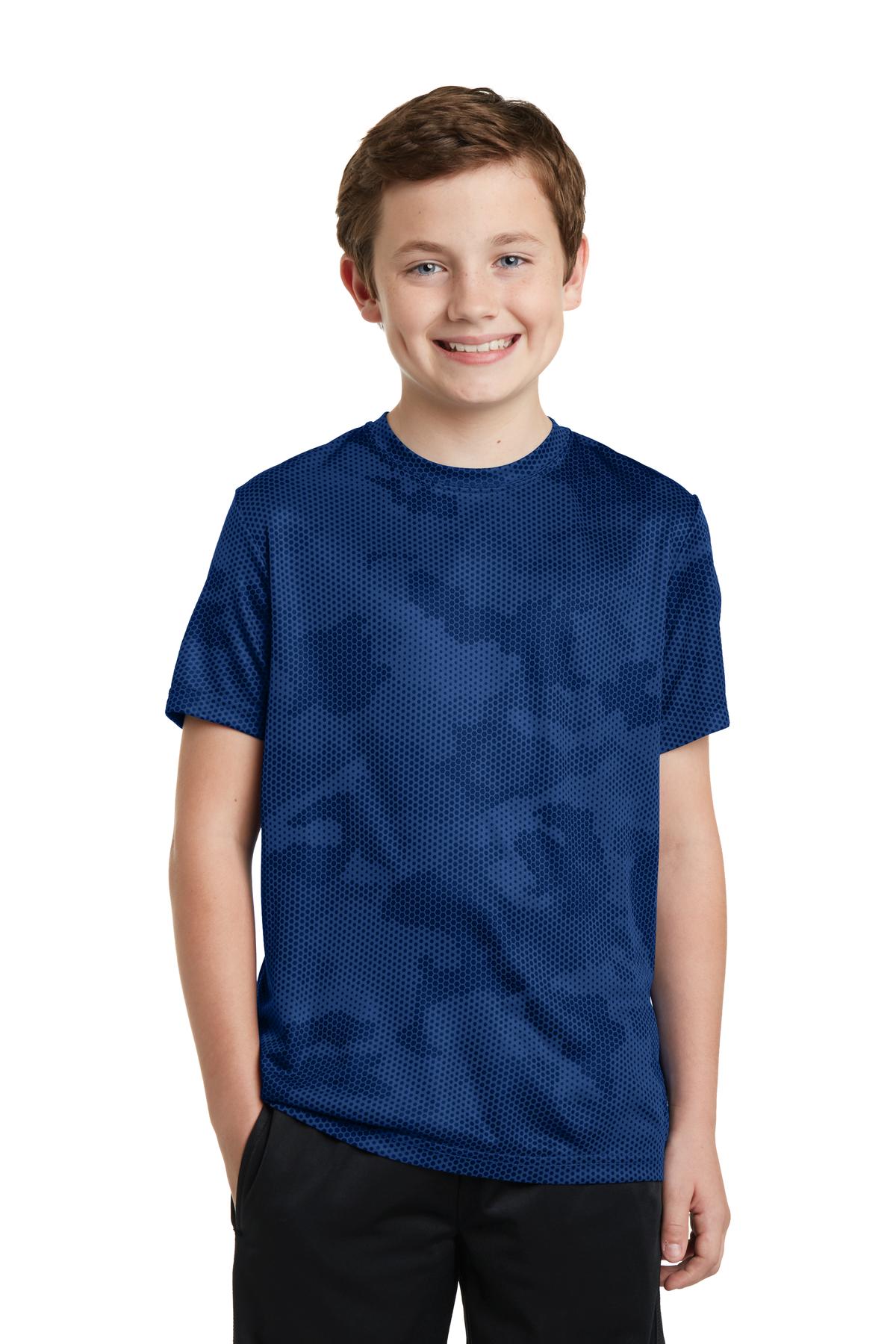 Sport-TekÂ® Youth CamoHex Tee. YST370