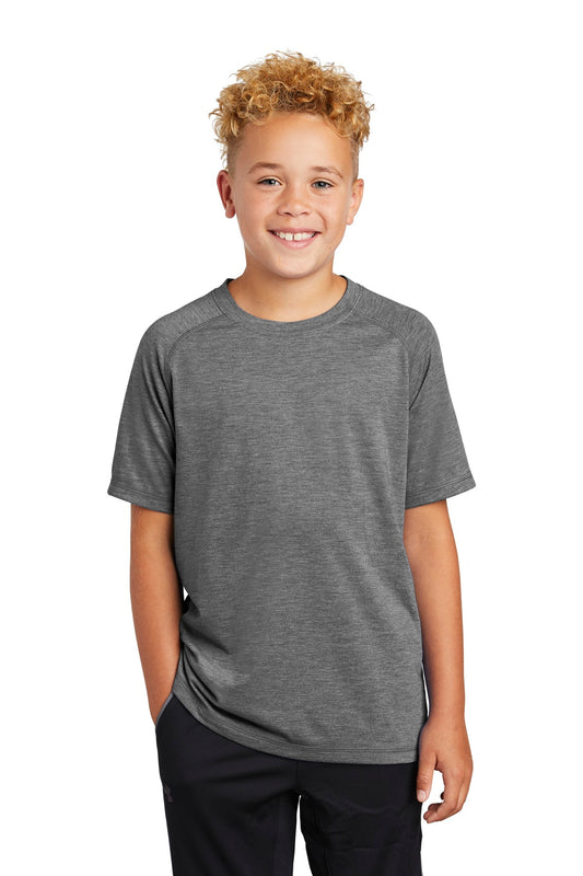 Sport-Tek Â® Youth PosiCharge Â® Tri-Blend Wicking Raglan Tee. YST400