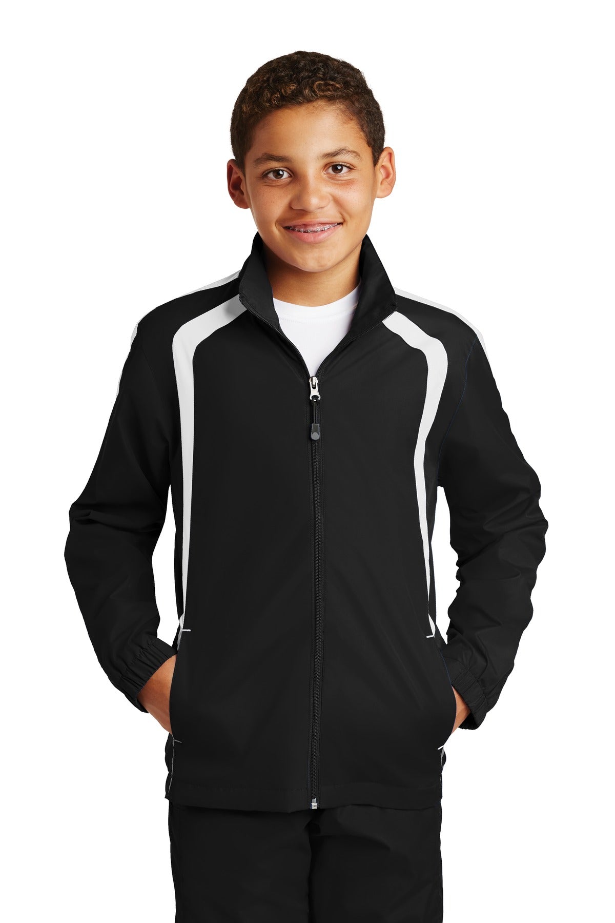 Sport-TekÂ® Youth Colorblock Raglan Jacket. YST60