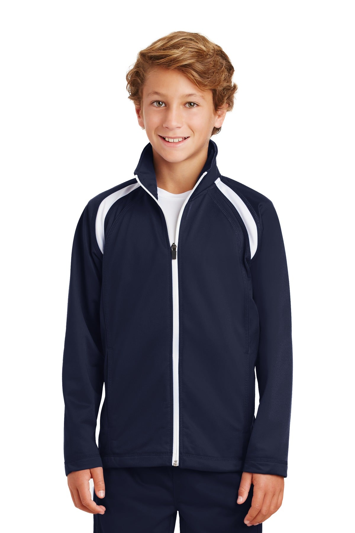 Sport-TekÂ® Youth Tricot Track Jacket. YST90
