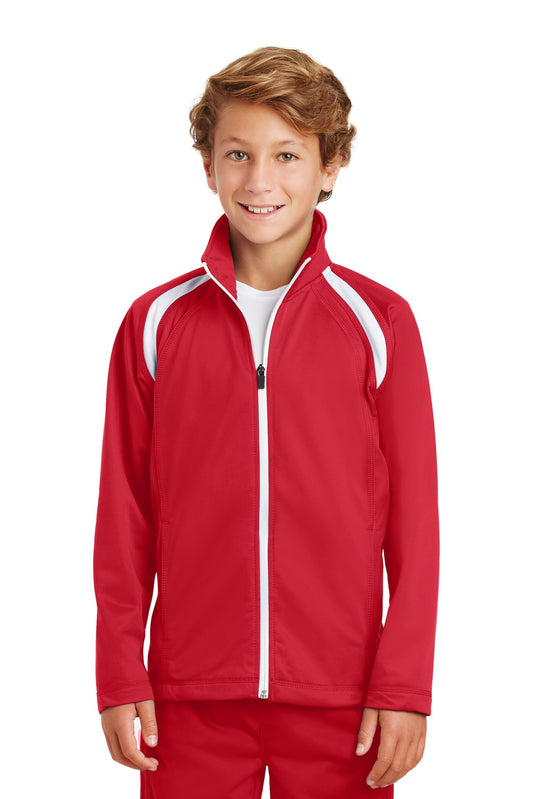 Sport-TekÂ® Youth Tricot Track Jacket. YST90