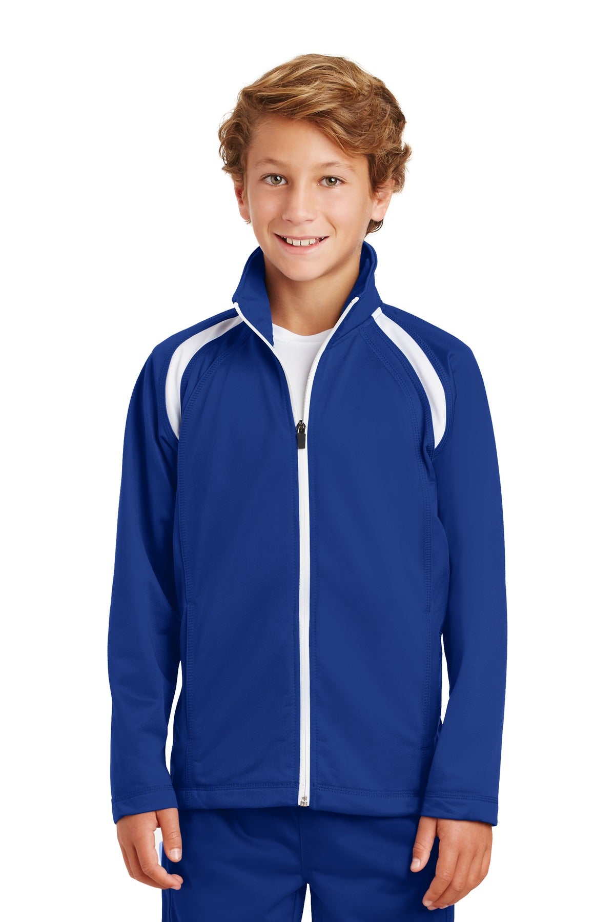 Sport-TekÂ® Youth Tricot Track Jacket. YST90