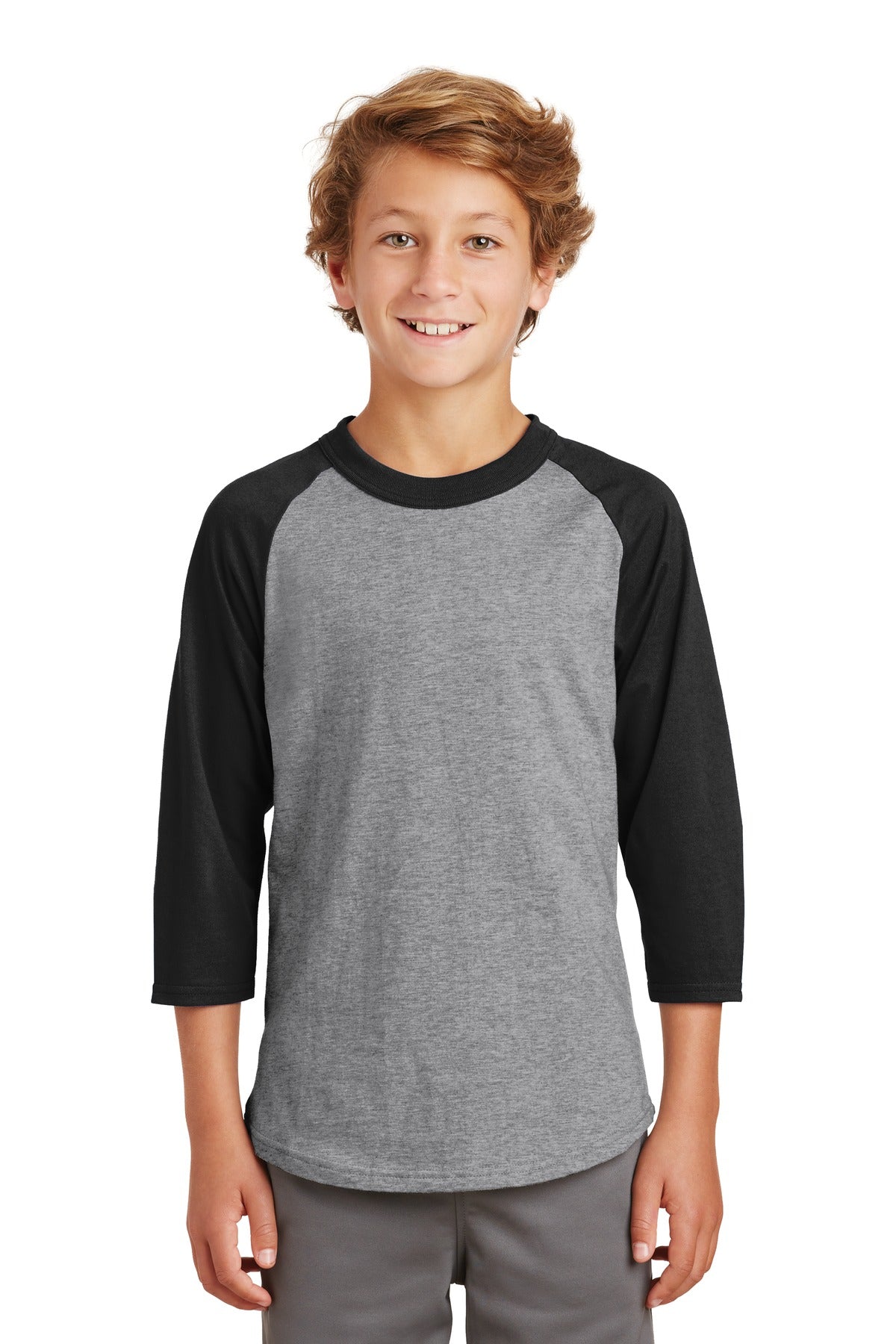Sport-TekÂ® Youth Colorblock Raglan Jersey.  YT200