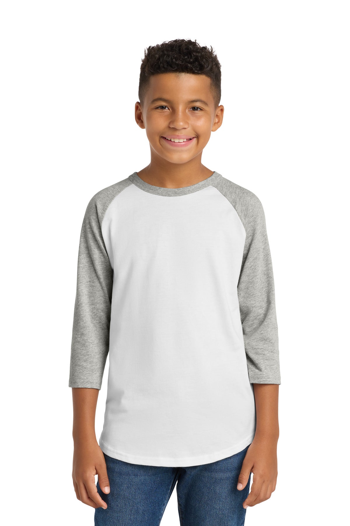 Sport-TekÂ® Youth Colorblock Raglan Jersey.  YT200