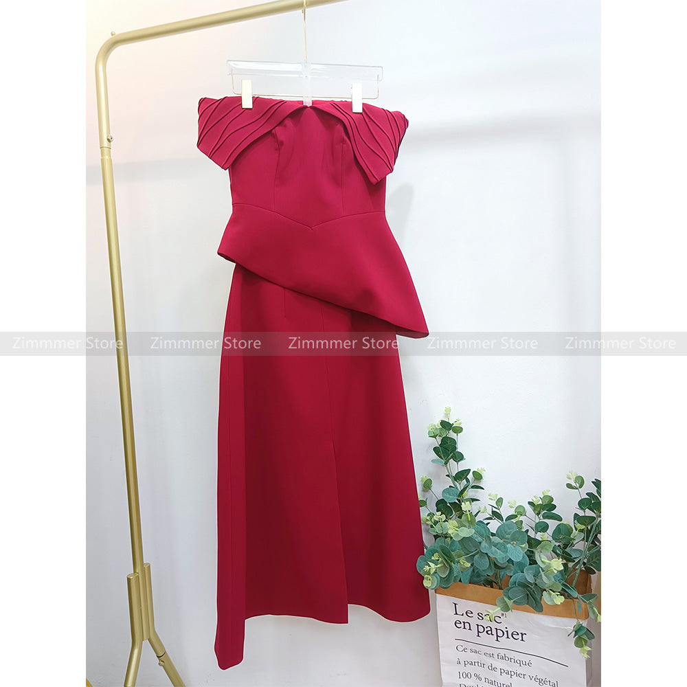 Vietnam niche 24 years new senior sense of A-line solid color elegant temperame image 3