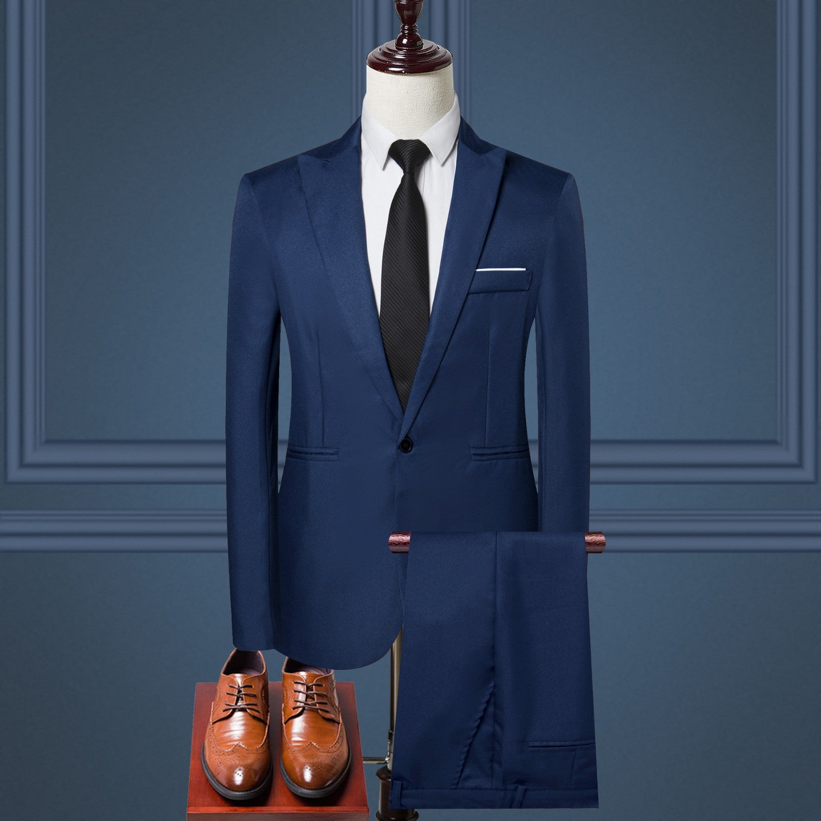 Men's Luxury 3 Piece Suit Wedding Party Business Office Formal Blazers Sets Jac image 4