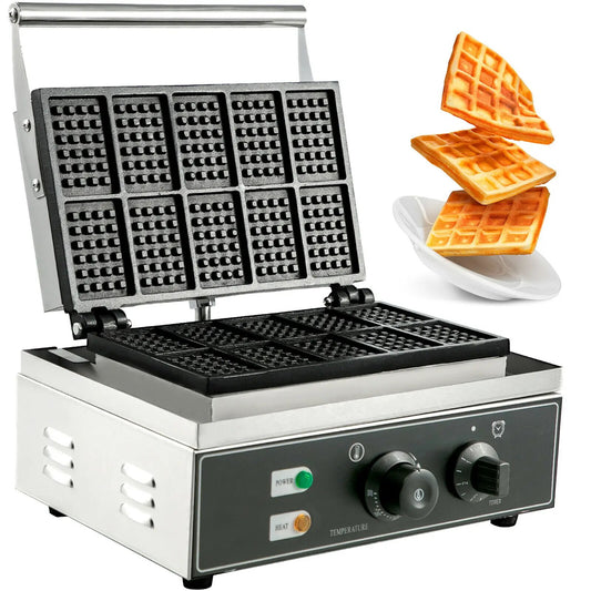 VEVOR Commercial Electric Waffle Maker Kitchen Appliance Home Round Square Shap image 0