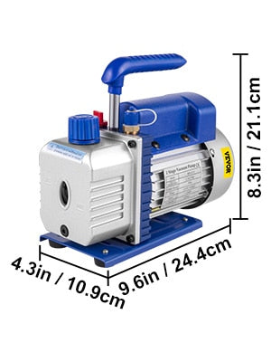VEVOR 1.8-4.8CFM Refrigerant Vacuum Pump Kits HVAC Refrigeration 1/3 1/4 HP wit image 4