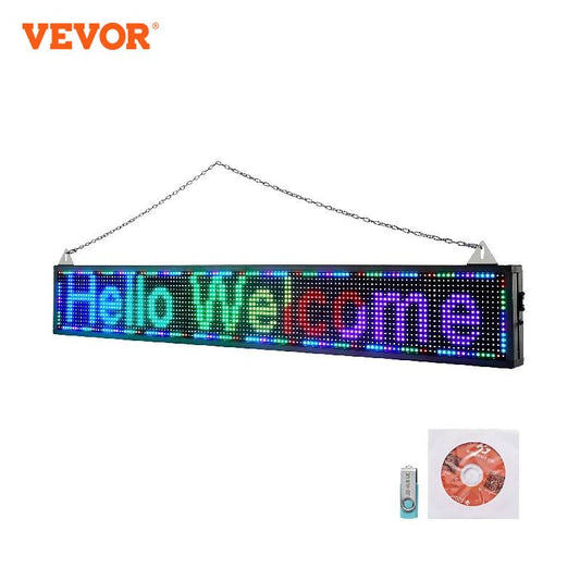VEVOR Wi-Fi LED Scrolling Sign Full Color P4/P5/P6/P10 DIY Programmable Message image 0
